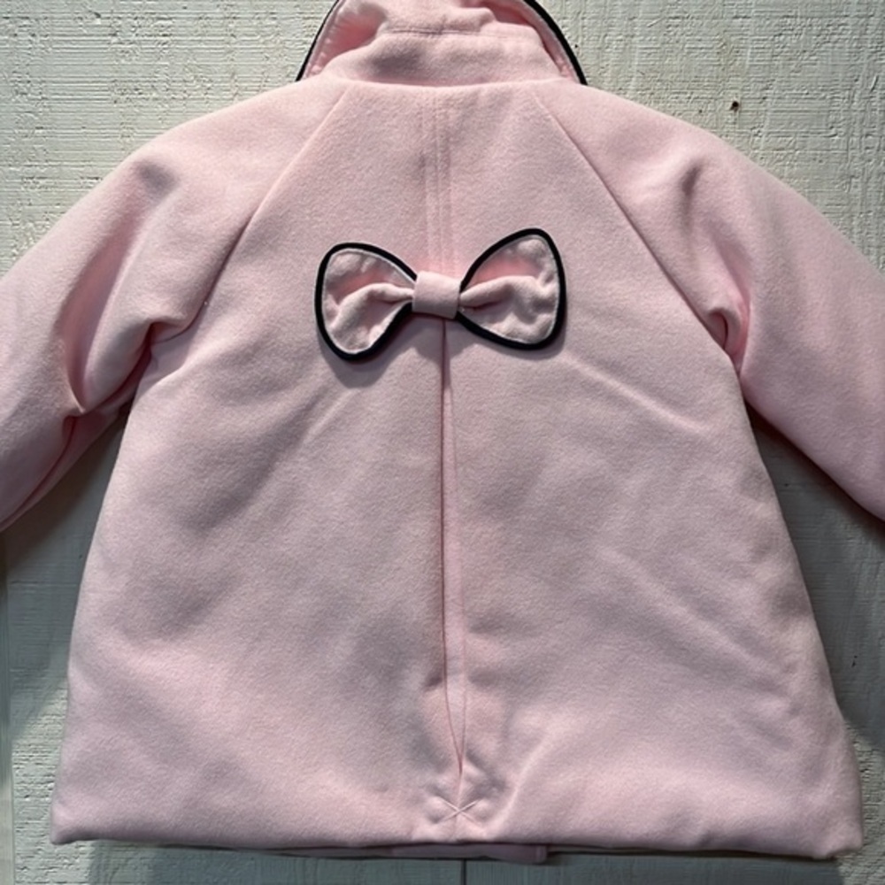 NWT Little Me Pink button up toddler pea coat‎ size 18 months - Picture 3 of 5